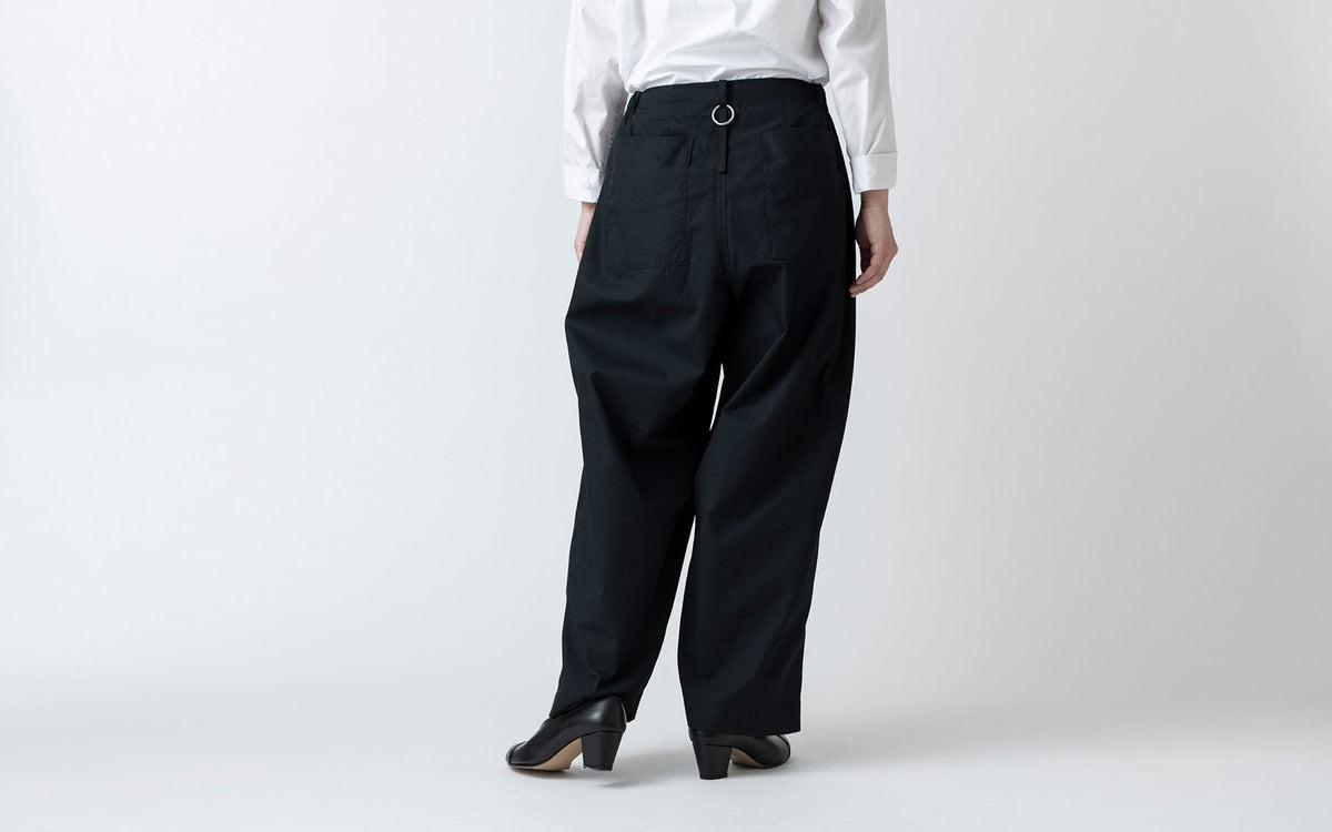 木間服装製作 pants polyester-cotton black｜unisex freesize