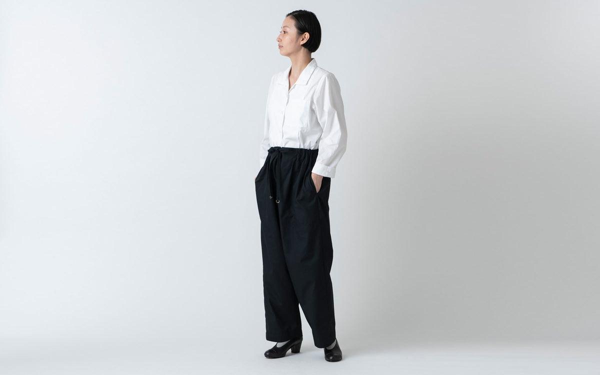 木間服装製作 pants polyester-cotton black｜unisex freesize