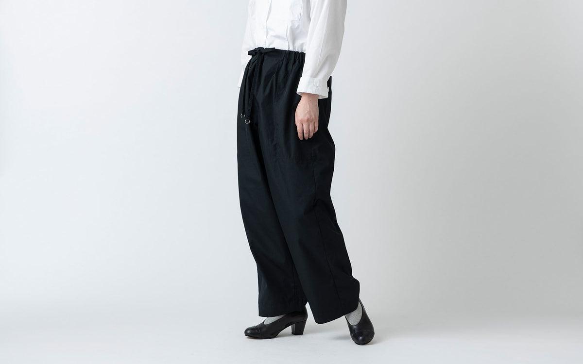 木間服装製作 pants polyester-cotton black｜unisex freesize
