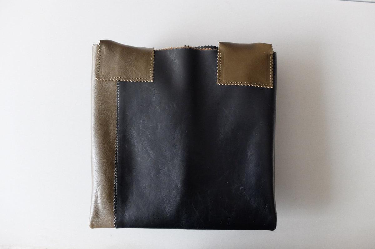 ビッグレザートートバッグ パッチワーク（F）