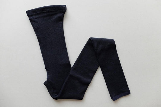 リネンニットレギンス マチ付き｜ネイビー｜2 size