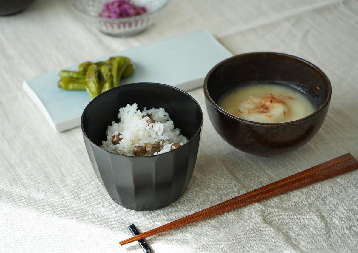 漆塗りのハツリボウル｜ミズメザクラ