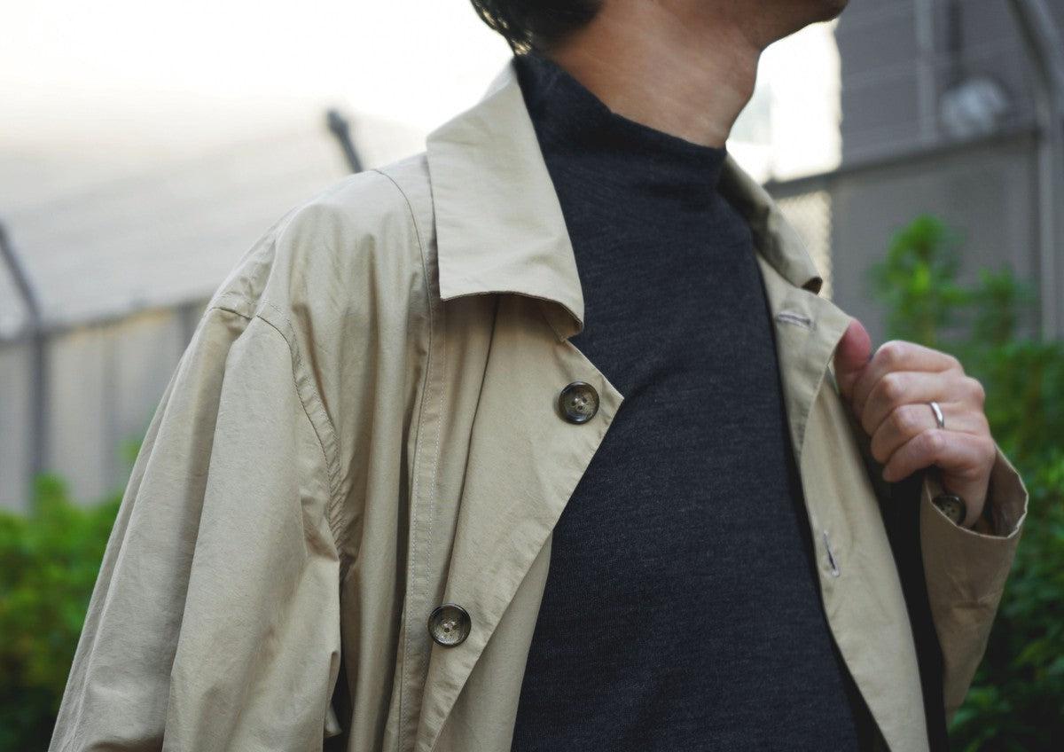 HANDROOM ウォッシャブルウールハイネック off white｜unisex｜3size