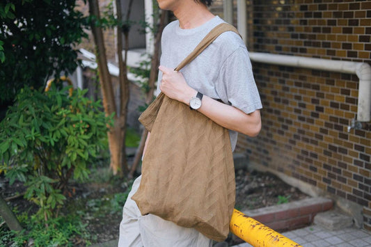 リネンジャガード織トートバッグ｜ペイズリー モスグリーン