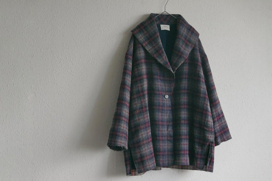 enrica wool coat|check