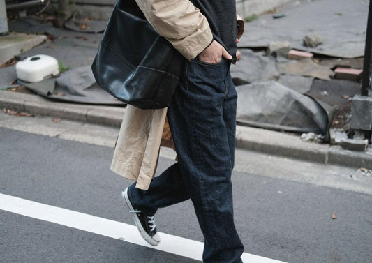 HANDROOM ジーンズ ワイドフィット BLACK｜unisex5サイズ