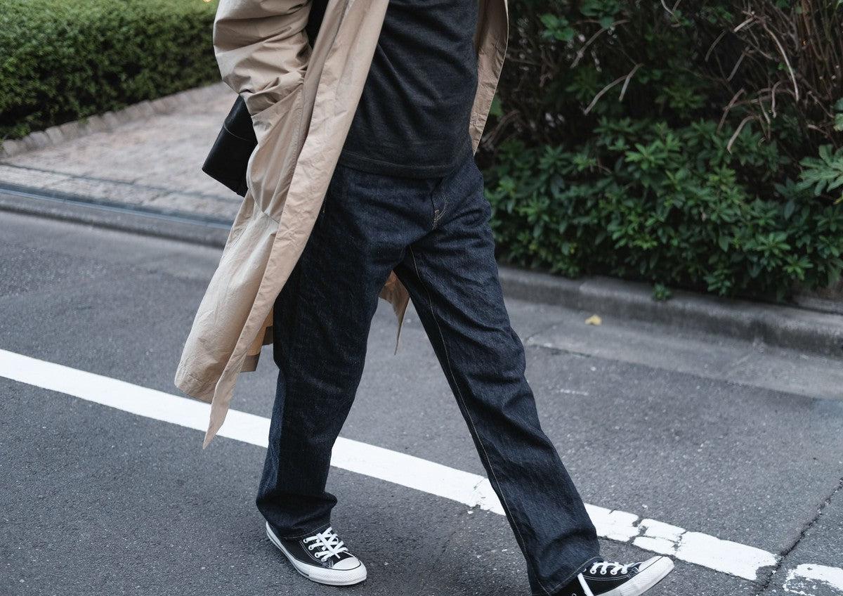 HANDROOM ジーンズ ワイドフィット BLACK｜unisex5サイズ