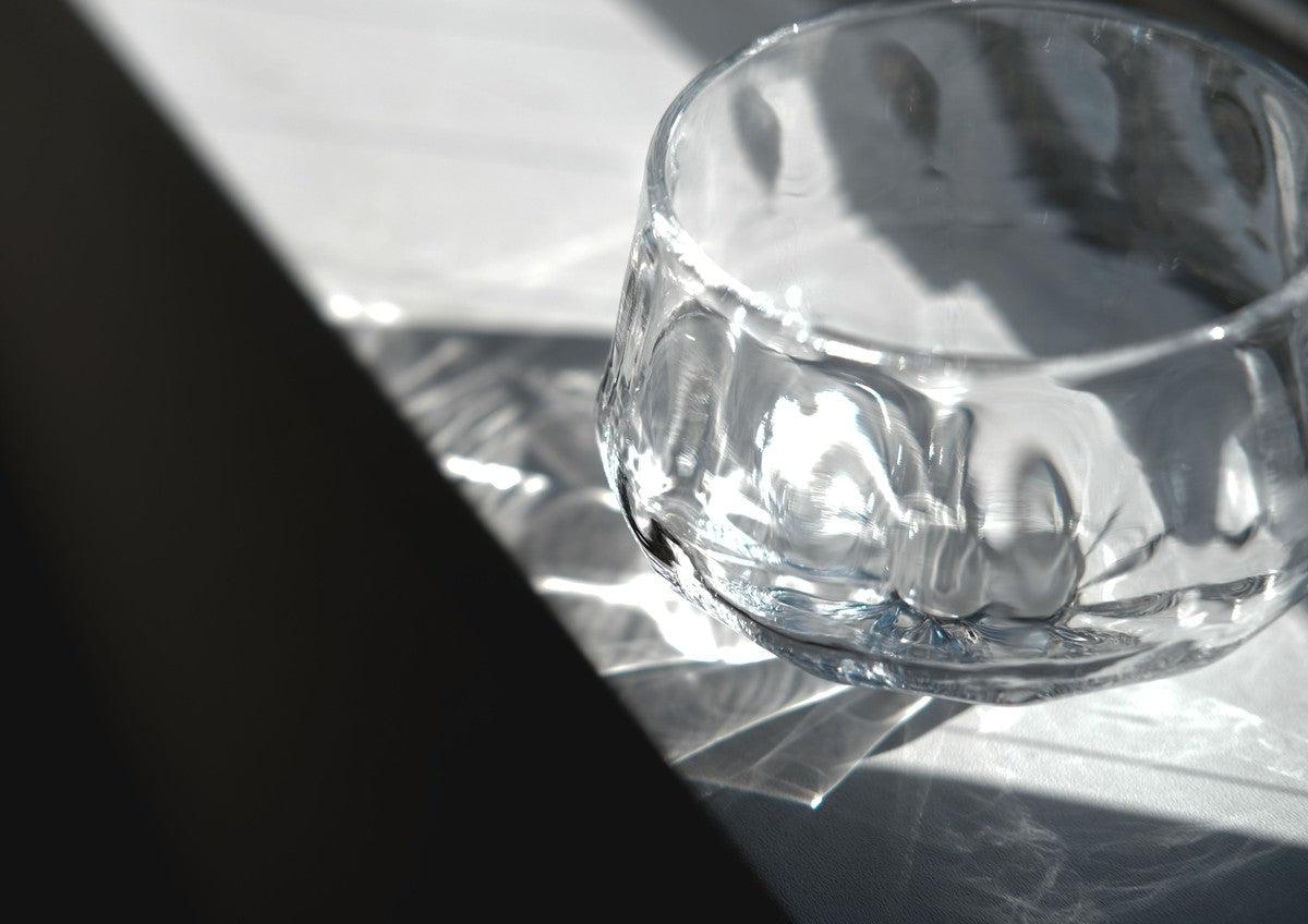 吹きガラスのグラス 六角