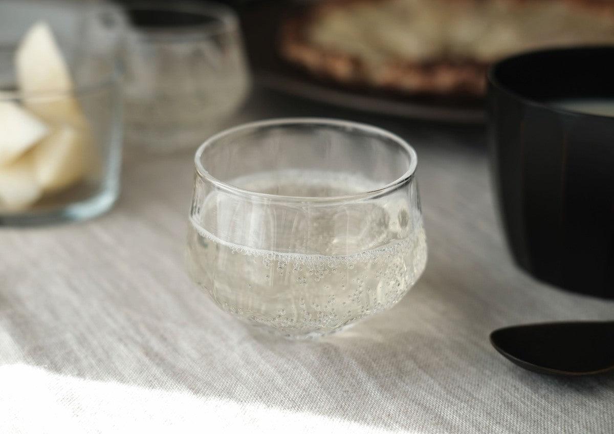 吹きガラスのグラス 六角