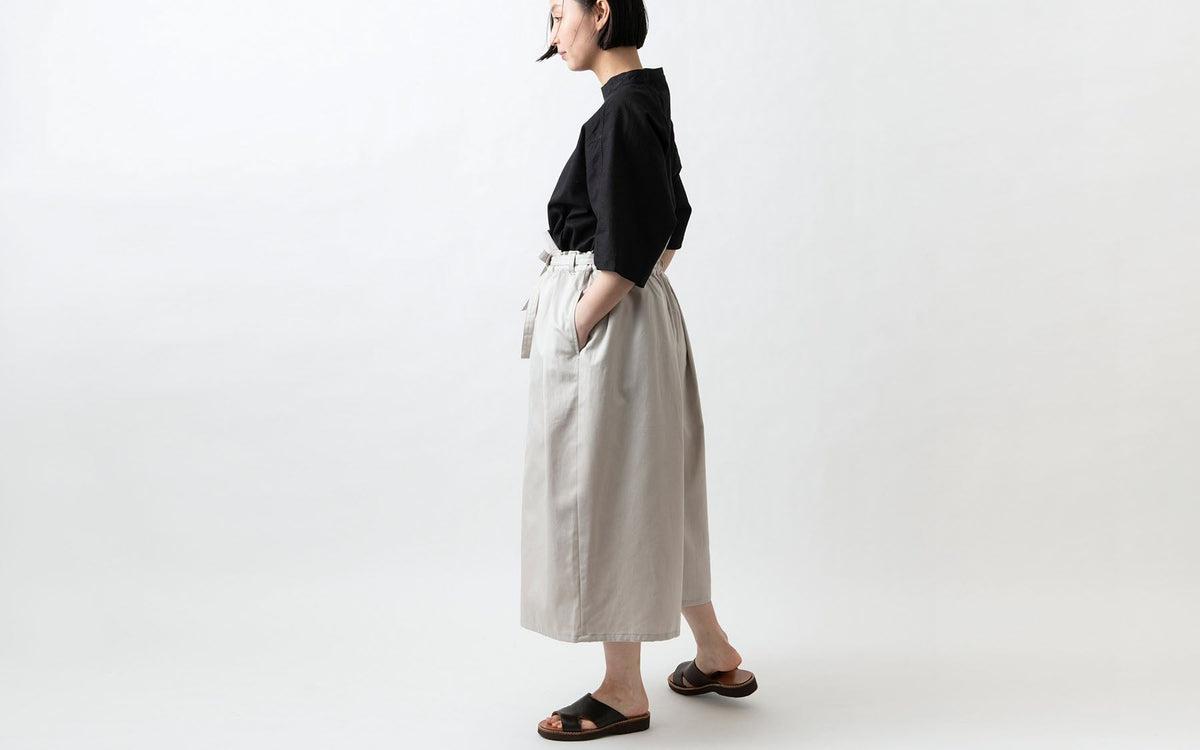きるもの 袴パンツ｜コットンワッシャー 茶｜unisex freesize