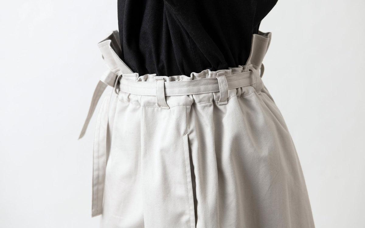 きるもの 袴パンツ｜コットンワッシャー 茶｜unisex freesize