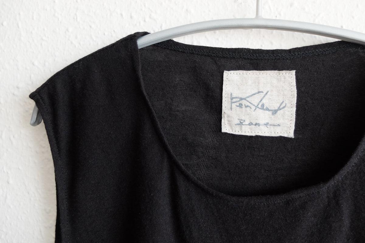 リネンコットンアンダーウェア ノースリーブ｜メンズ｜ブラック