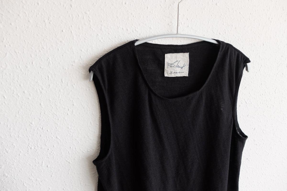 リネンコットンアンダーウェア ノースリーブ｜メンズ｜ブラック