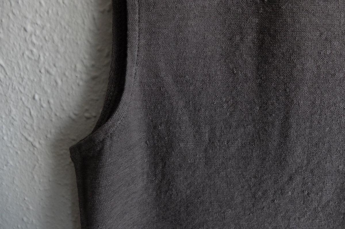 リネンコットンアンダーウェア ノースリーブ｜レディース｜グレー