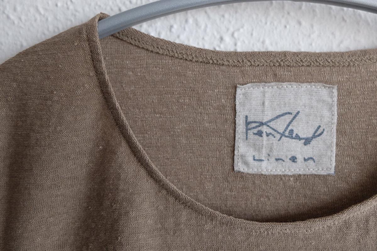 リネンコットンアンダーウェア ノースリーブ｜レディース｜サンドベージュ