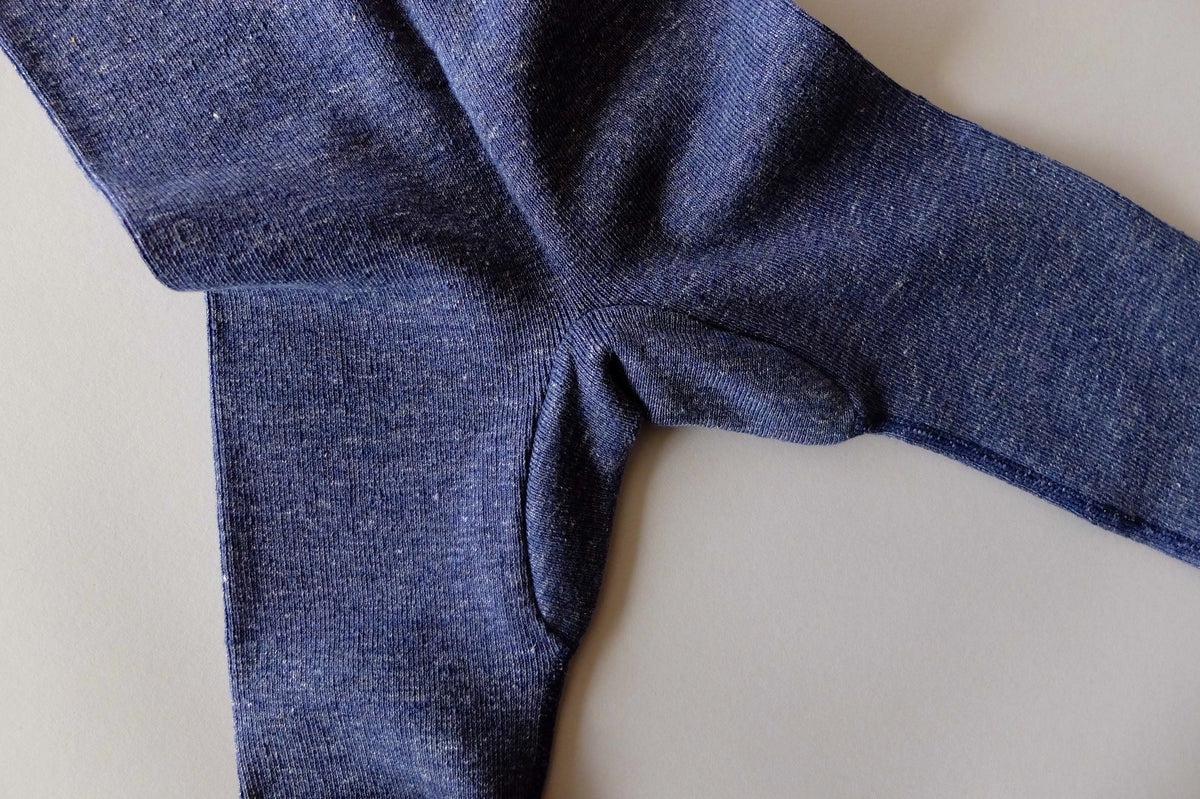 リネンニットレギンス マチ付き｜ネイビー｜2 size