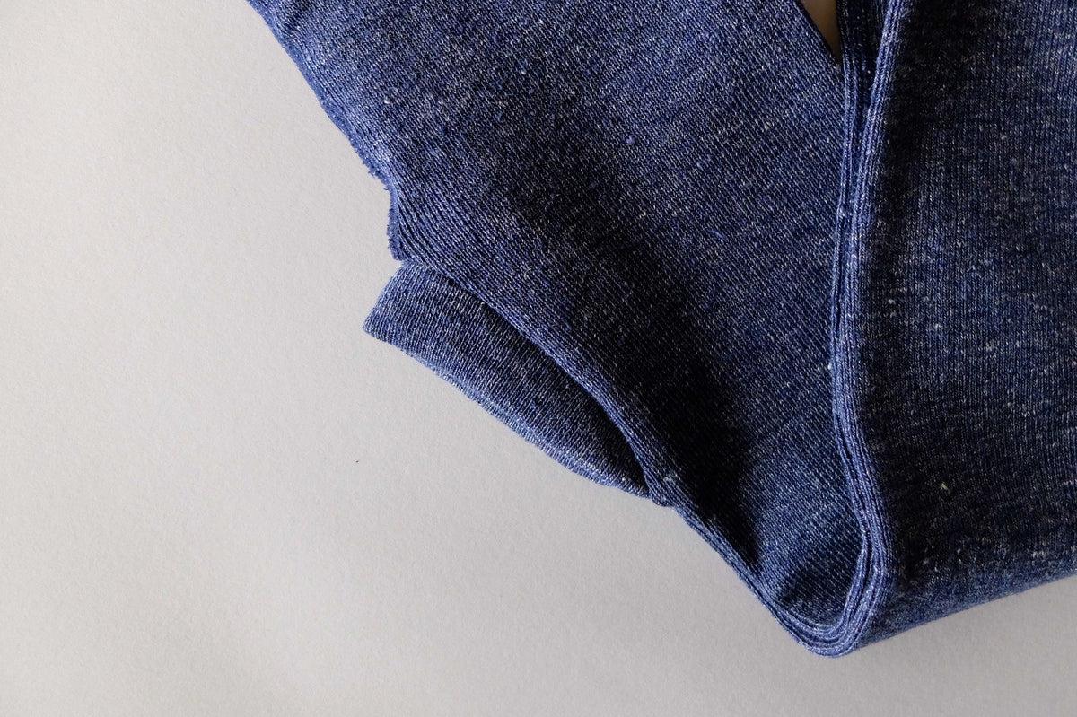 リネンニットレギンス マチ付き｜ネイビー｜2 size