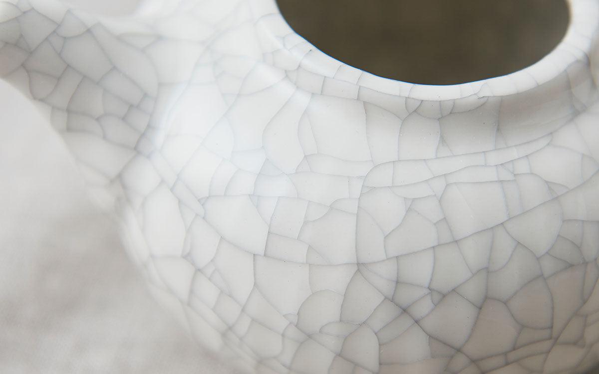 ソギポット 急須 白 墨貫入 