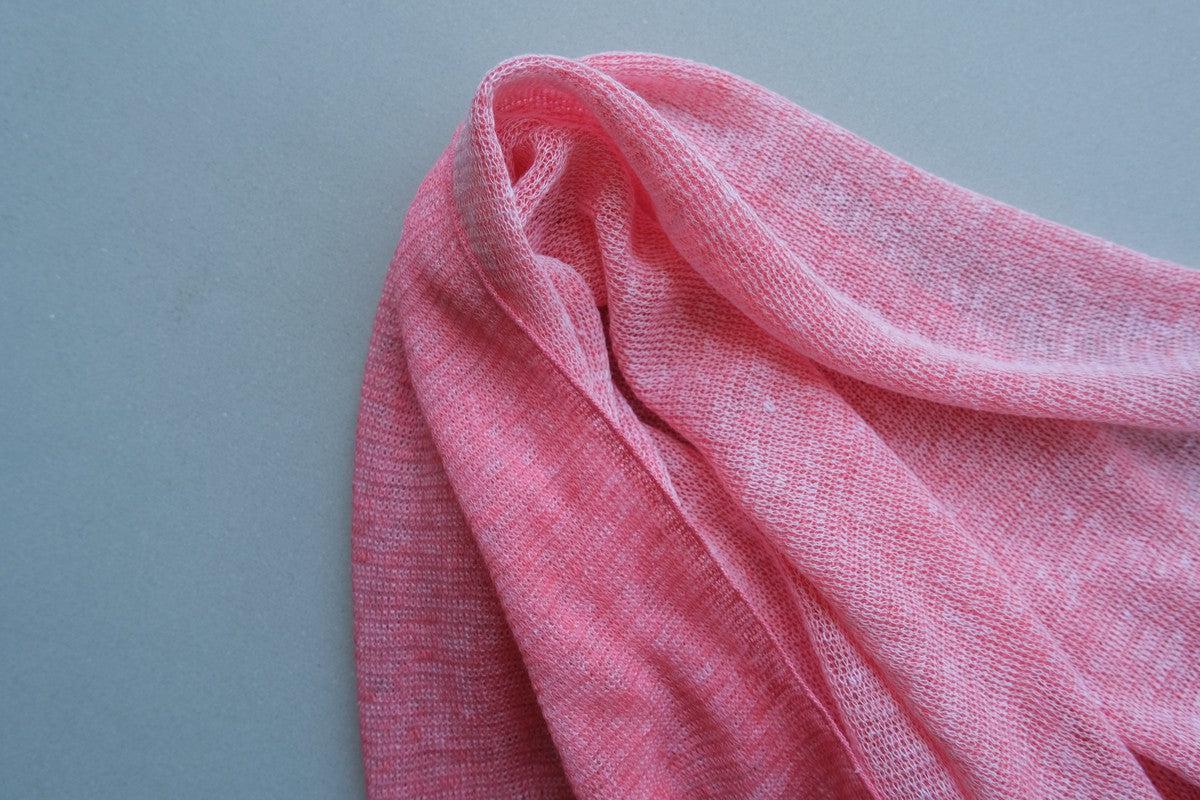 リネンニットストール｜フェアリーピンク×ヒイロ