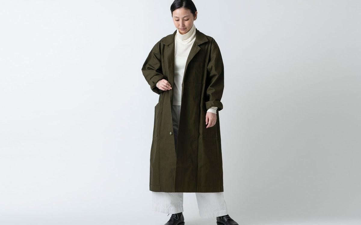 【再入荷】木間服装製作 coat コットン帆布 navy｜unisex freesize