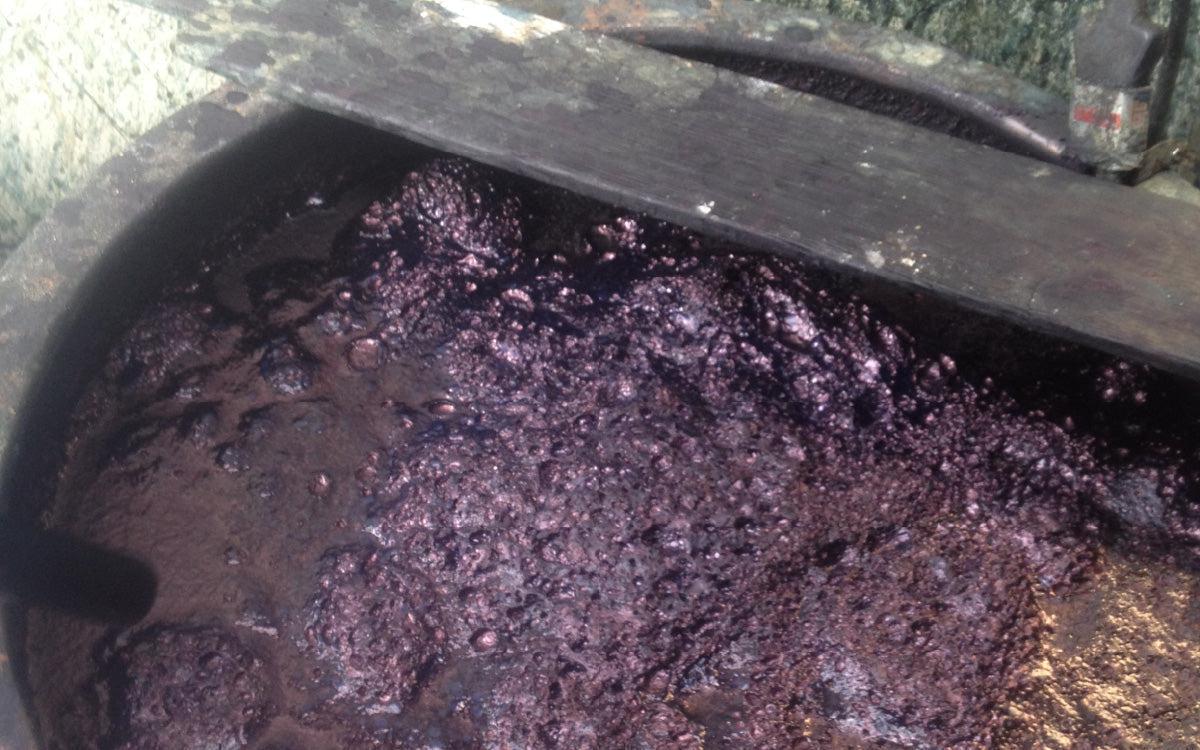 本藍染めリネン風呂敷 蛍重