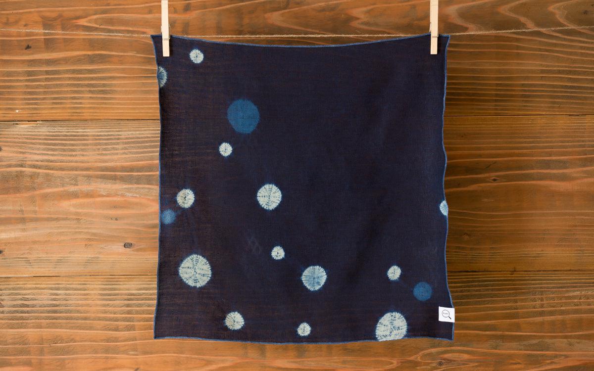 本藍染めリネンハンカチ 鞠