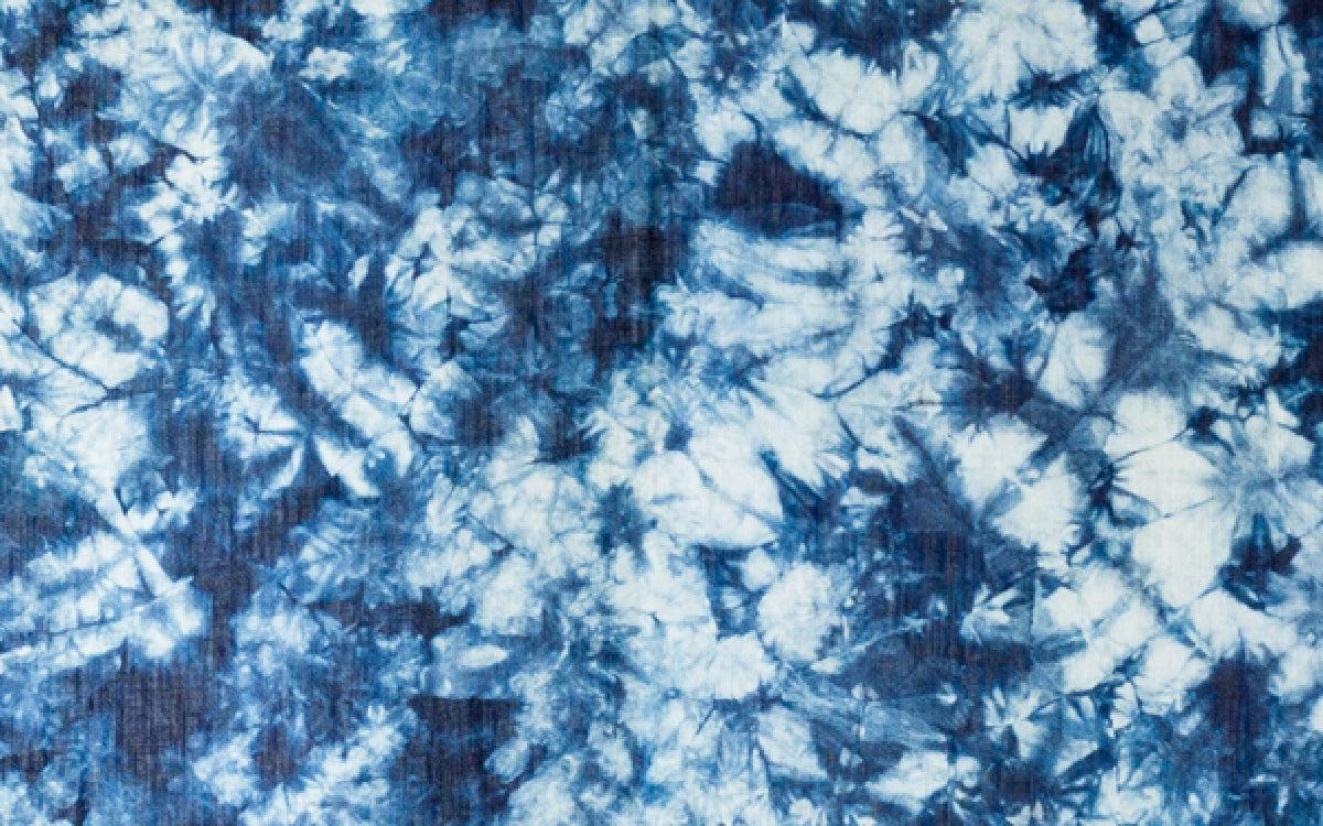 【在庫あり】本藍染めリネンハンカチ 群雲