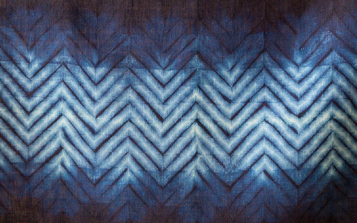 本藍染めリネンハンカチ 山路