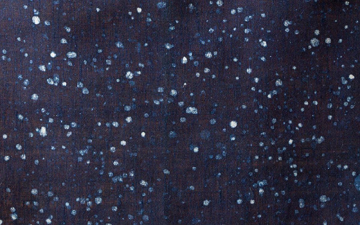 【在庫写真掲載】本藍染めリネンハンカチ 星空