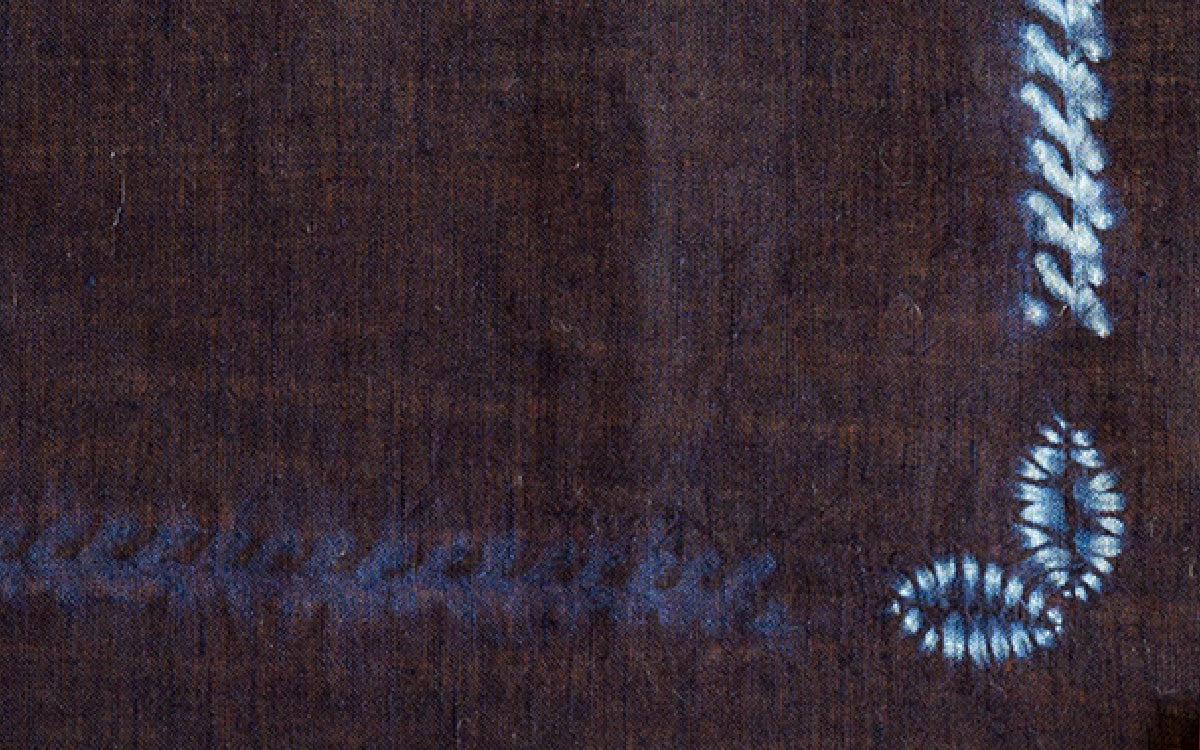 本藍染めリネンハンカチ バンダナ