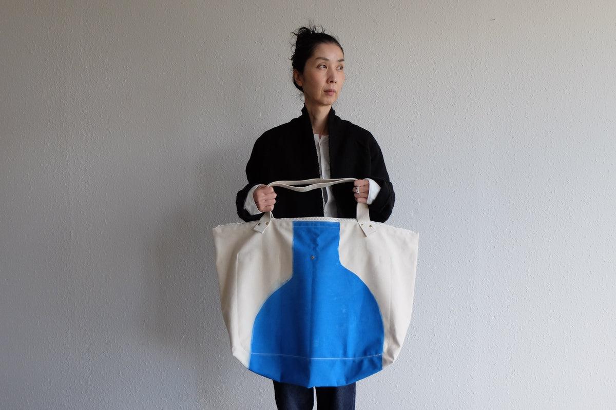 帆布のビッグトート｜Cotomono 素 su トート｜roller drawing AO