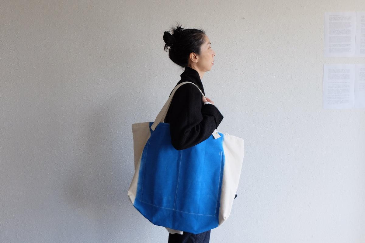 帆布のビッグトート｜Cotomono 素 su トート｜roller drawing AO