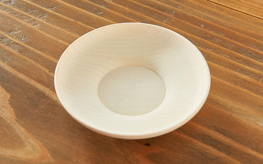 桂の木の茶托 白木