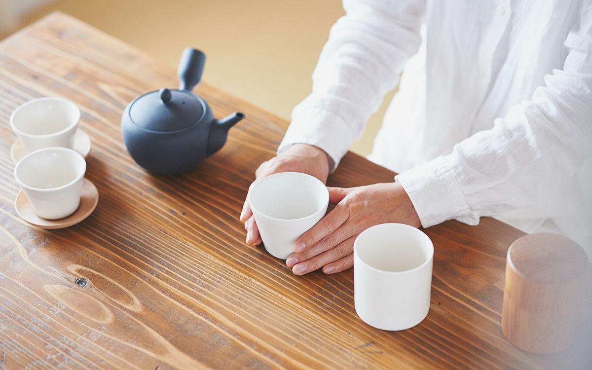 桂の木の茶托 白木