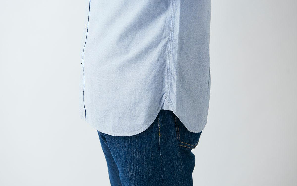 HANDROOM ボタンダウンシャツ ブルー｜unisex 5size