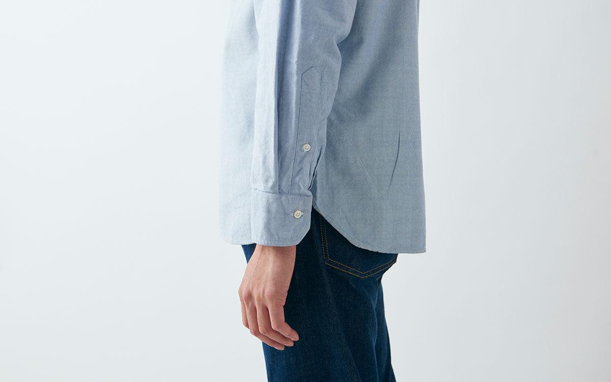 HANDROOM ボタンダウンシャツ ブルー｜unisex 5size
