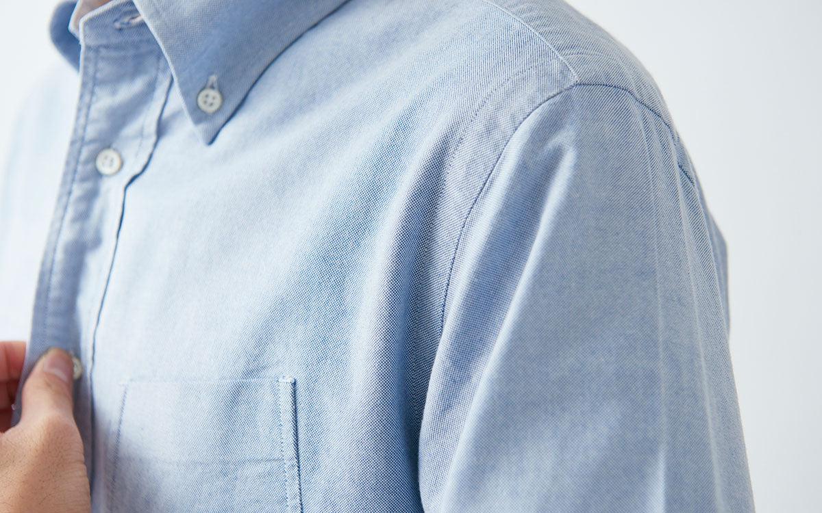 HANDROOM ボタンダウンシャツ ブルー｜unisex 5size