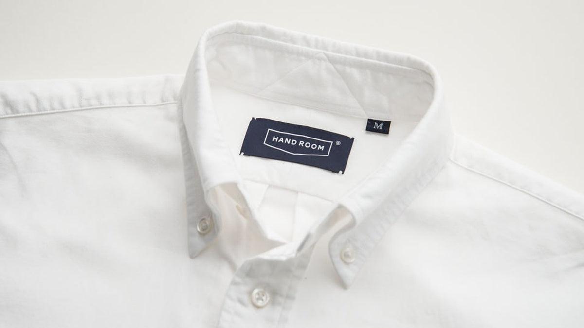 HANDROOM ボタンダウンシャツ ホワイト｜unisex 5size