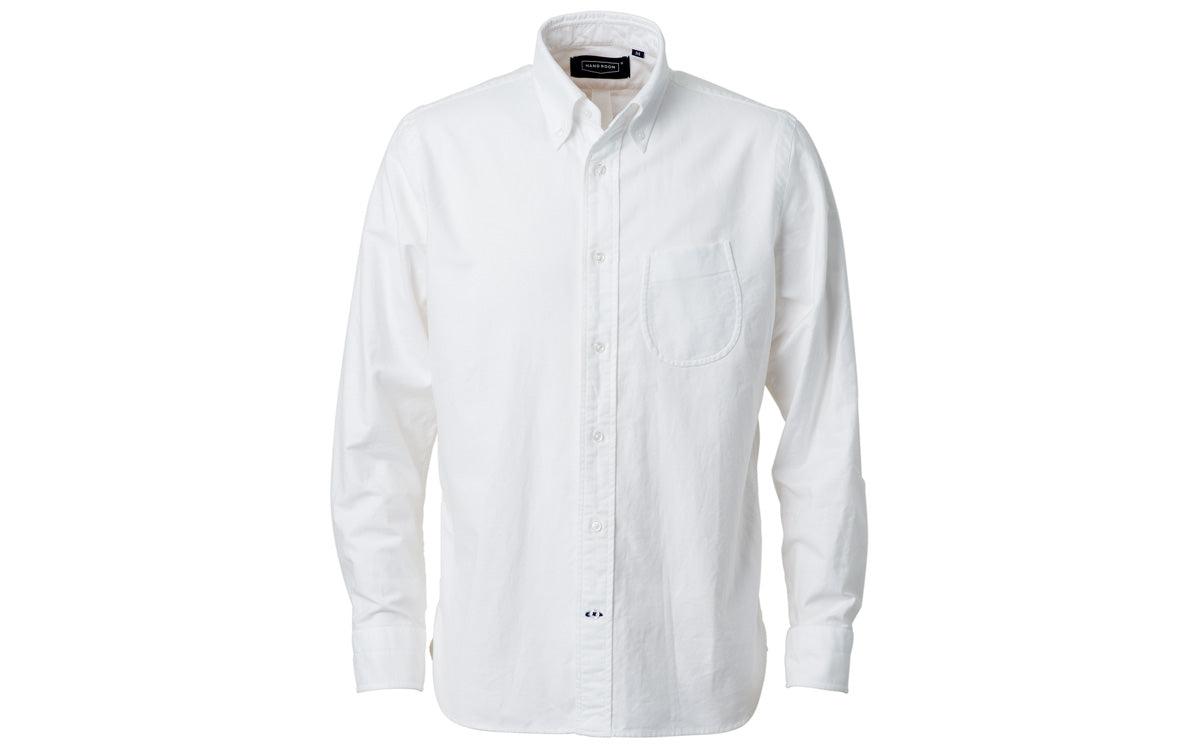 HANDROOM ボタンダウンシャツ ホワイト｜unisex 5size