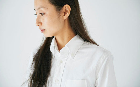 HANDROOM ボタンダウンシャツ ホワイト|unisex 5size