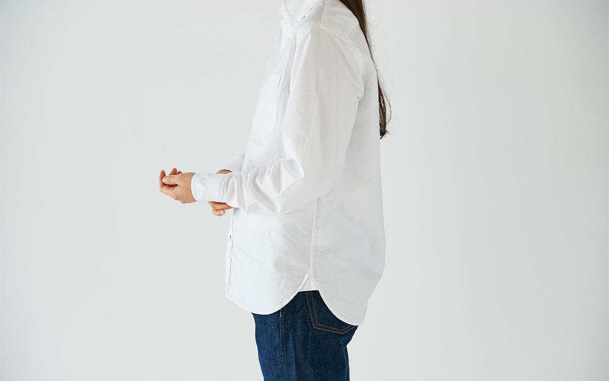 HANDROOM ボタンダウンシャツ ホワイト｜unisex 5size