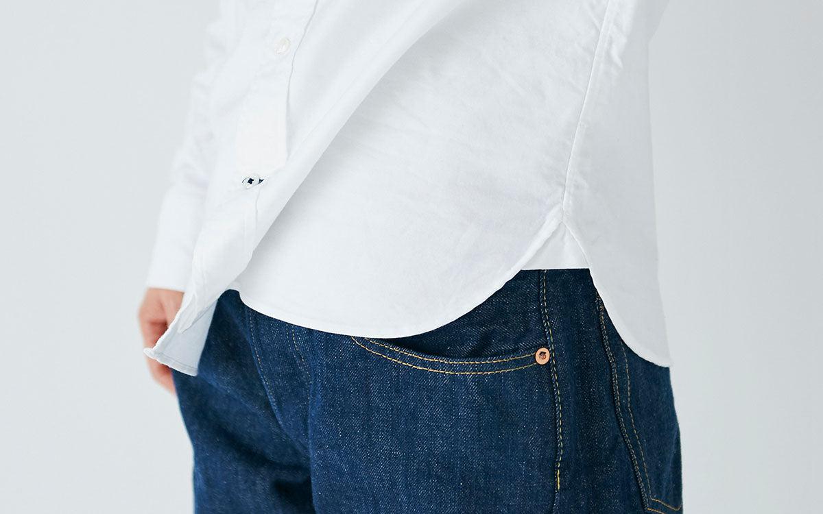 HANDROOM ボタンダウンシャツ ホワイト｜unisex 5size