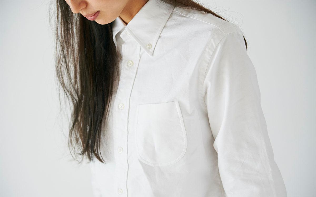 HANDROOM ボタンダウンシャツ ホワイト｜unisex 5size