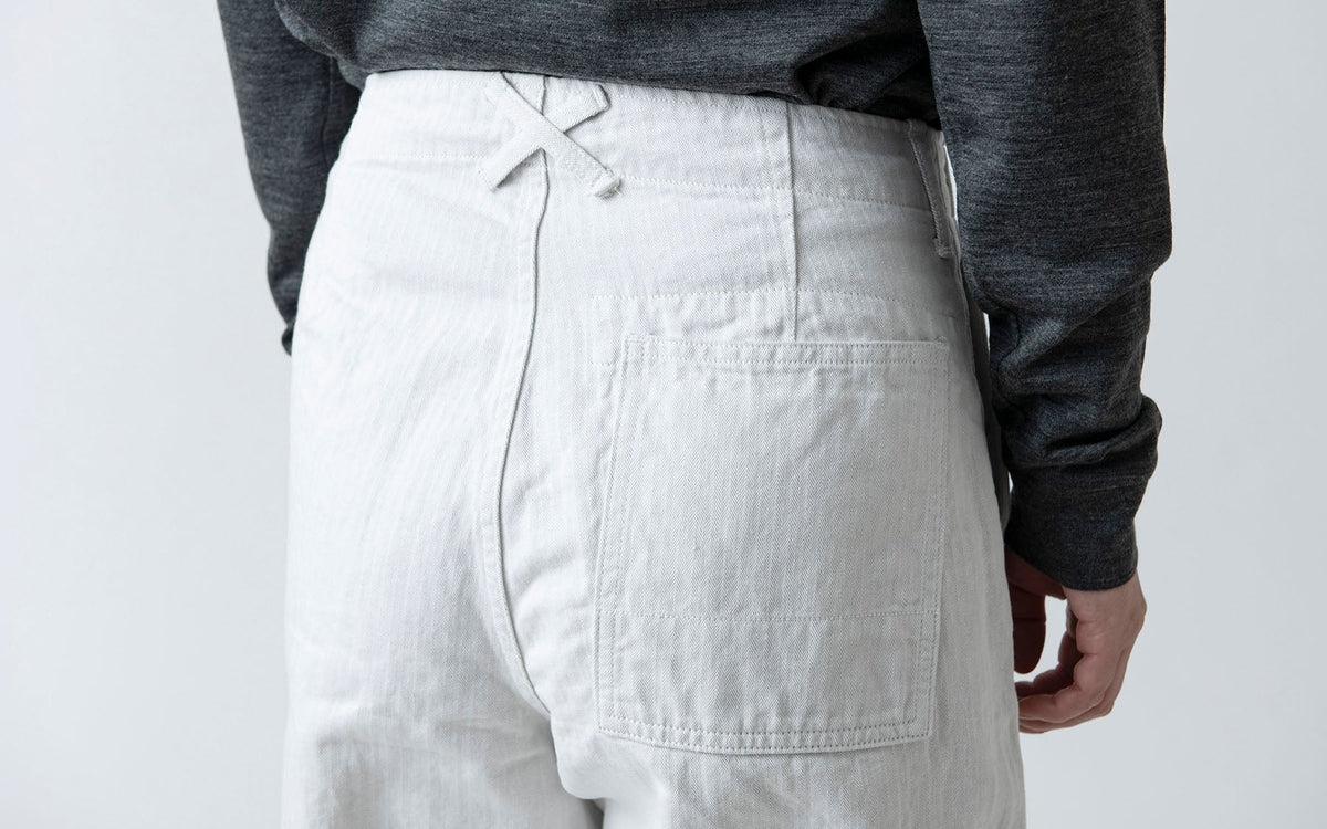 HANDROOM WOMEN'S コットンリネンヘリンボーンパンツ offwhite｜ladies｜4size