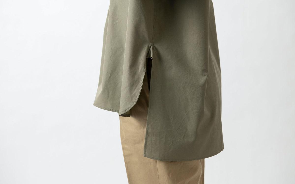 HANDROOM WOMEN'S クラシックフロントプルオーバーシャツ khaki｜ladies｜2size