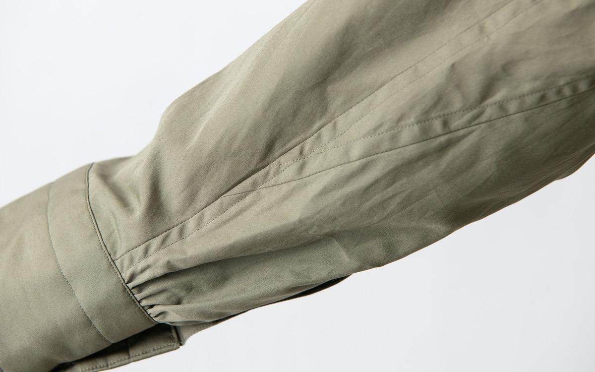 HANDROOM WOMEN'S クラシックフロントプルオーバーシャツ khaki｜ladies｜2size