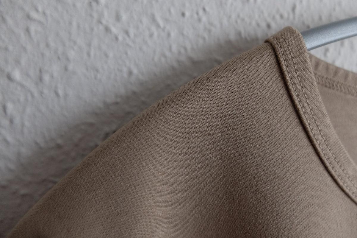 HANDROOM WOMEN'S クルーネック5分袖Tシャツ beige｜ladies