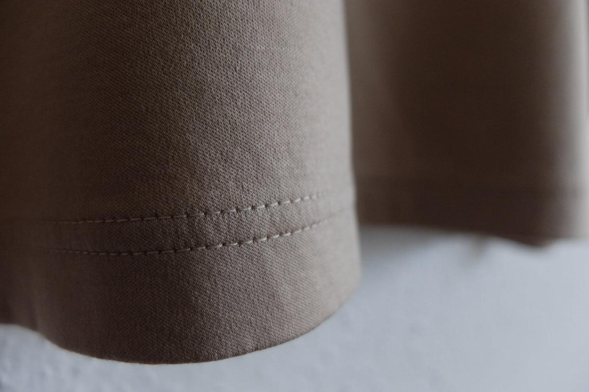 HANDROOM WOMEN'S クルーネック5分袖Tシャツ beige｜ladies