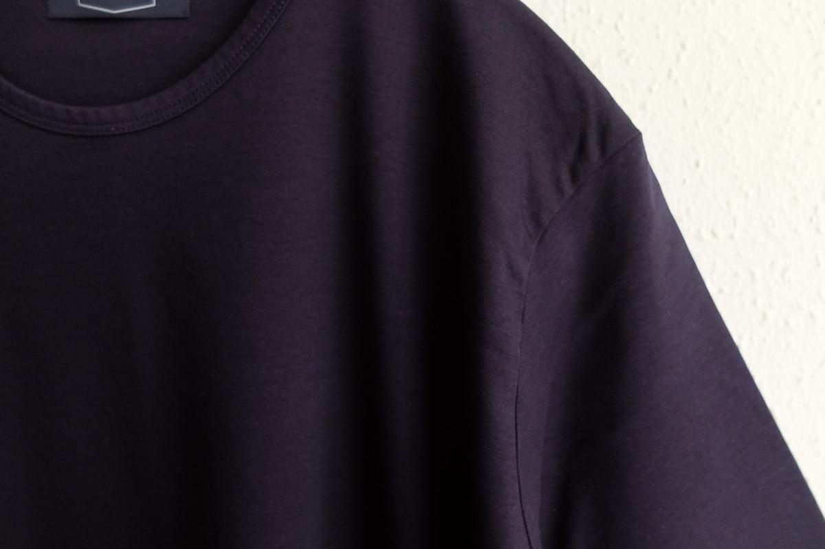 HANDROOM WOMEN'S クルーネック5分袖Tシャツ navy｜ladies