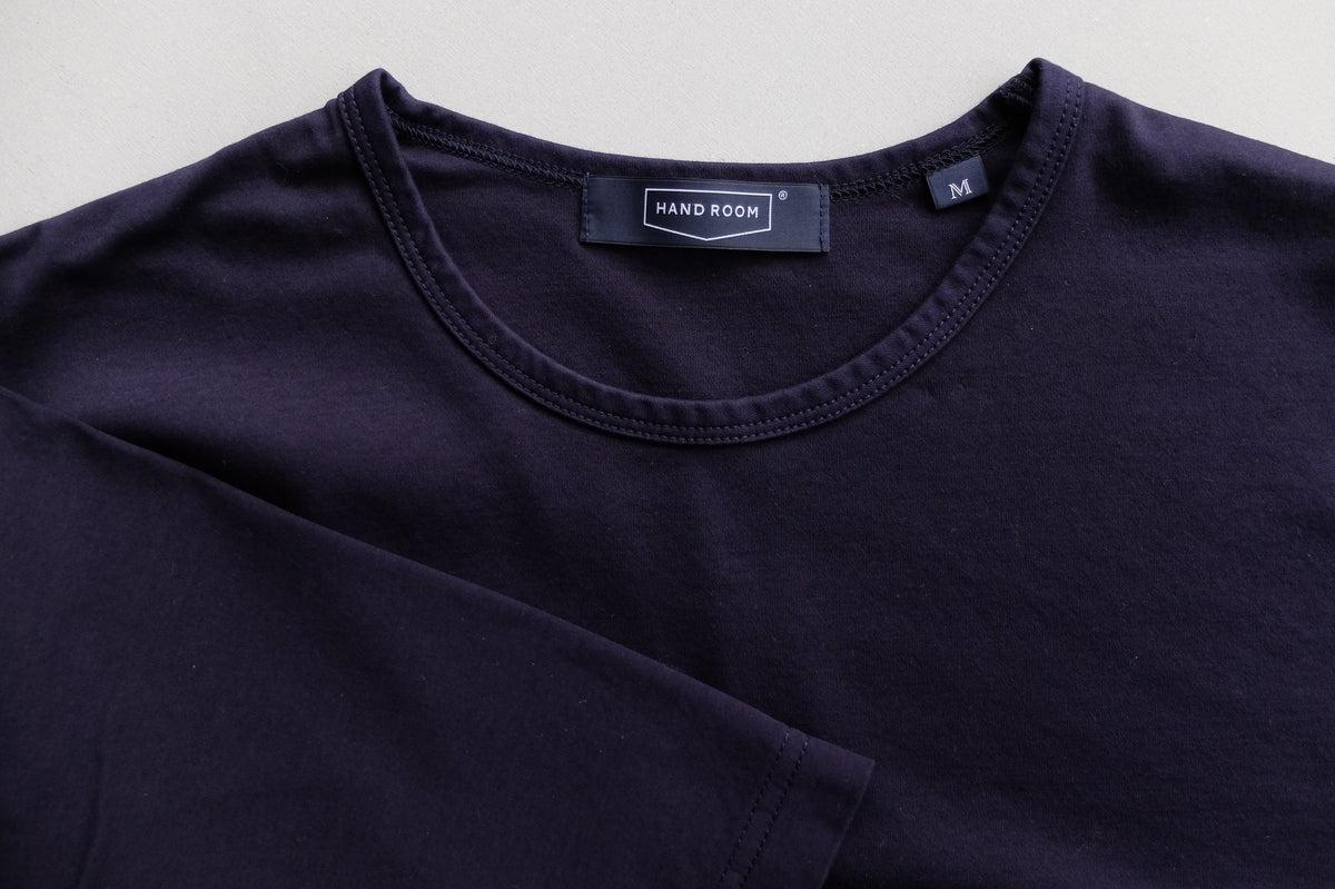 HANDROOM WOMEN'S クルーネック5分袖Tシャツ navy｜ladies